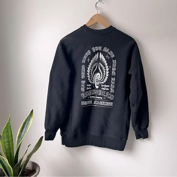 loser machine espinozas crewneck sweatshirt black small - Picture 1 of 4